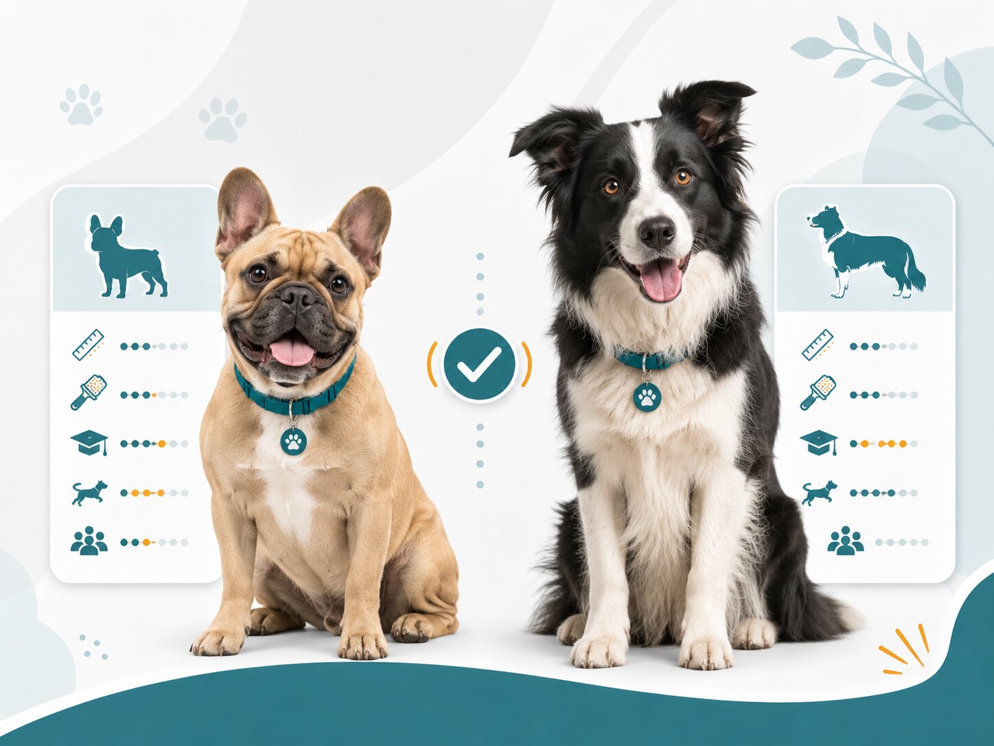 Golden Retriever with breed comparison cards — Compare Dog Breeds Tool