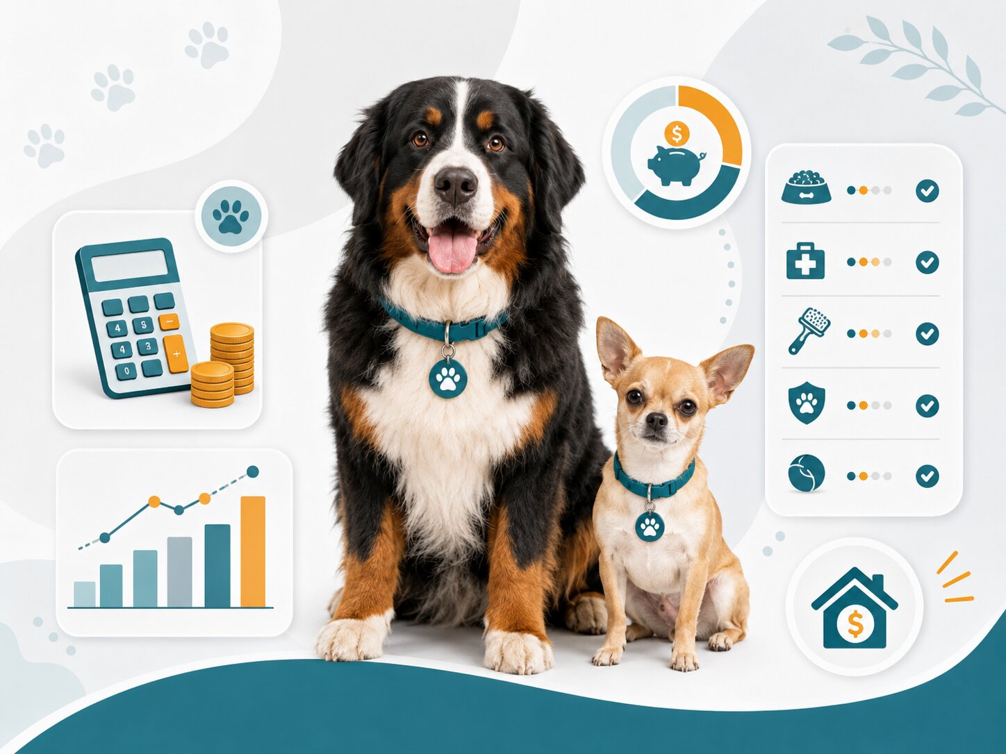 Bernese Mountain Dog with cost calculator — Dog Cost Calculator Tool